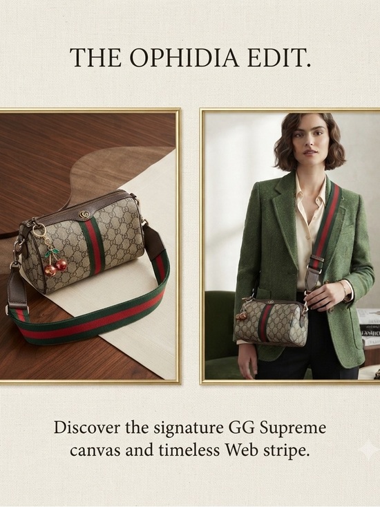 Gucci Handbags - Classic Gucci Ophidia GG Supreme Mini Duffle Bag